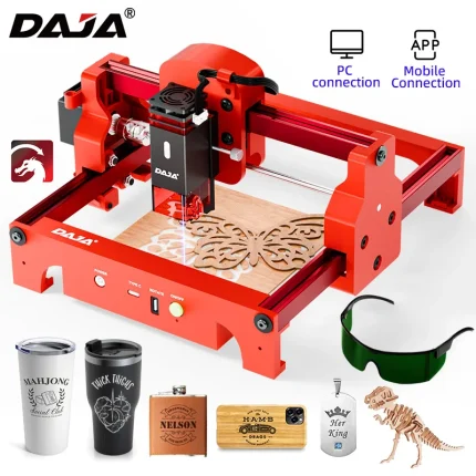 DAJA A7 Laser Engraver 10W Mini Portable Bluetooth CNC Engraving Machine Engrave Mark Print All Materials Cut Wood Acrylic Paper