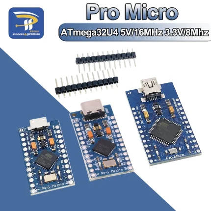 Type-C MINI USB Pro Micro For Arduino ATmega32U4 5V/16MHz 3.3V/8Mhz Module With 2 Row Pin Header Leonardo Usb Interface Board
