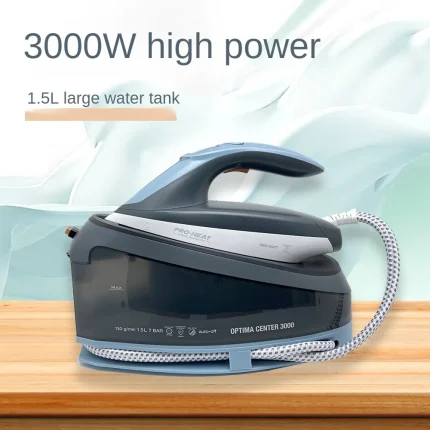 Powerful Steam Iron for Clothes 3000W Large 1.5L Water Tank Nonstick Ceramic Soleplate Shutoff Anti-Drip Feature Self Cleaning