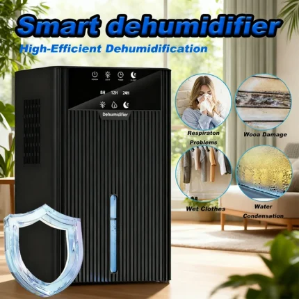 2200ML Portable Home Dehumidifier and Moisture Absorber Air Purifier for Bathroom Closet Drying Compact Humidity Control