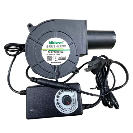 DC 12V 2.85A Mini Blower Firewood BBQ Stove Adjustable Speed Large Air Volume Turbo Fan 5500R/Min Waste Oil Stove Wood Stove