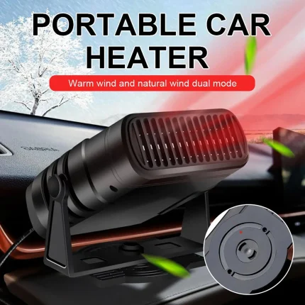 12V/24V Car Windshield Defogger Defroster 2 in 1 Defogging Defrosting Heating Fan 360 Degree Rotating Anti-Fog Automobile Heater